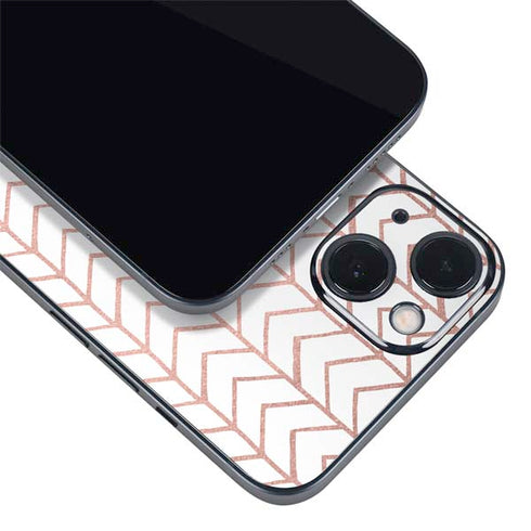 Rose Gold Herringbone iPhone Skins